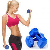 MRT SPORT Fitness Spor Dumbell Ağırlık Seti 6 Kg Köşeli Plastik - 1