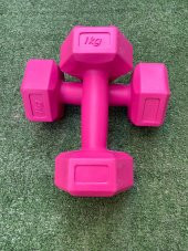 Leyaton 1 Kg Dambıl Seti Ağırlık Seti 1 Kg 2 Adet Pembe - 1