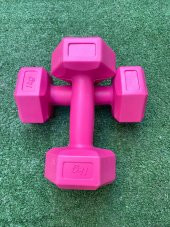 Leyaton 1 Kg Dambıl Seti Ağırlık Seti 1 Kg 2 Adet Pembe - 2