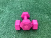 Leyaton 1 Kg Dambıl Seti Ağırlık Seti 1 Kg 2 Adet Pembe - 3