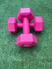 Leyaton 1 Kg Dambıl Seti Ağırlık Seti 1 Kg 2 Adet Pembe - 5