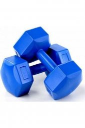 MRT SPORT Spor 3 Kg X 2 Adet Deluxe Pvc Kaplama Mavi Plastik Dambıl Ağırlık Seti - 2