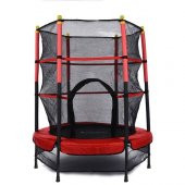 Leyaton Çocuk Trambolini Fileli Trambolin 120 Cm Çap Kırmızı - 1