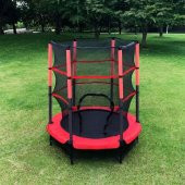 Leyaton Çocuk Trambolini Fileli Trambolin 120 Cm Çap Kırmızı - 7