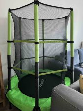Leyaton Çocuk Trambolini Fileli Trambolin 120 Cm Çap Yeşil - 7