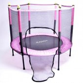 Leyaton Fileli Korumalı 140 Cm Çocuk Trampolini 55 İnç Trambolin - 4