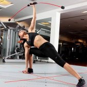 Leyaton Flexi Bar Aerobik Bar Yeni Nesil Salıncak Bar Kırmızı -160 CM - 1