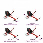 Leyaton Hoverkart Go Kart 6.5 "8.5" 10 "Scooter Hoverboard için Ayarlanabilir Hover GoKart Kırmızı - 5