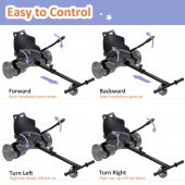 Hoverkart Hoverkart Go Kart 6.5 "8.5" 10 "Scooter Hoverboard için Ayarlanabilir Hover GoKart Siyah - 6