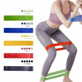 Leyaton 5li Aerobik Bandı Lateks Bant Seti Pilates Yoga Lastiği Seti Çantalı - 1