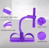 Body Trimmer Body Trimmer 4 Lastikli Egzersiz Aleti El Ayak Direnç Yayı Lastiği Mor - 3