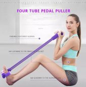 Body Trimmer Body Trimmer 4 Lastikli Egzersiz Aleti El Ayak Direnç Yayı Lastiği Mor - 4