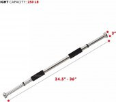 Leyaton 60-100 M Krom Kapı Barı Koridor Barfiksi Barfix Spor Aleti Demiri Barfiks Çubuğu - 4