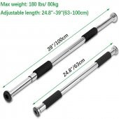 Leyaton 60-100 M Krom Kapı Barı Koridor Barfiksi Barfix Spor Aleti Demiri Barfiks Çubuğu - 6