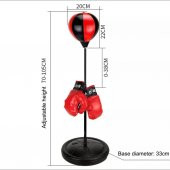 Leyaton Boks Standı 70-105 Cm Refleks Topu Boks Seti Eldiven Hediye - 1