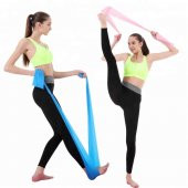 Pilates Bandı Jimnastik Plates Lastiği 120x15 Cm Egzersiz Aerobik Bant 1 Adet Mavi - 1