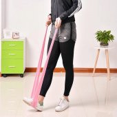 Pilates Bandı Jimnastik Plates Lastiği 90x15 Cm Egzersiz Aerobik Bant 1 Adet Pembe - 2