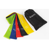 Leyaton Aerobik Band Latex Aerobik Bandı Pilates Yoga Lastiği 5Li Full Set Özel Çantalı - 2