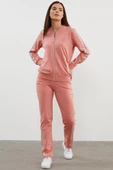 Sim Şerit Detaylı Eşofman Takım - Pembe - 3