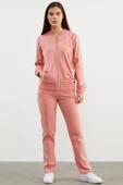 Sim Şerit Detaylı Eşofman Takım - Pembe - 1
