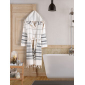 Peştemal Bornoz Unisex 100 Pamuk Naturel - 1