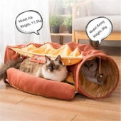 Çok İşlevli Katlanabilir Kedi Tünel Yatak - 11