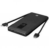 S-Link Ip-T100c 10000Mah Lightning+Micro+Type C Kablolu Powerbank Siyah Lcdli - 2