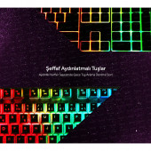 Dark Force Mekanik Hisli Rainbow Aydınlatmalı Türkçe Q Siyah Oyuncu Klavyesi (DK-AC-GK1000) - 3