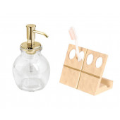 ZBOSP-C226 SIVI SABUNLUKDİŞ FIRÇALIK 2 Lİ BANYO SETİALTIN OVAL thumbnail 4