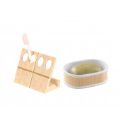 ZBOSP-C229 DİŞ FIRÇALIKSABUNLUK 2 Lİ BANYO SETİALTIN VE AHŞAP TASARIM - 3