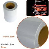 Fosforlu Beyaz Bant Şerit 17 cm x 5 Metre - 2