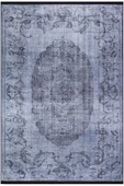 Frenda Home Vintage Desenli Yıkanabilir Pamuk Taban Halı  GRİ 160X230 - 1