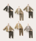 Kadife Görünümlü Papyonlu Ceket Gömlek Pantolon Bayramlık Erkek Çocuk Takım Elbise 3'lü 13817 - 11