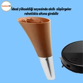 Clara Mobilya Kanepe Sehpa Tv Ünitesi Baza Koltuk Ayağı Kahverengi Krom Renk 12 Cm Ayakları - 2