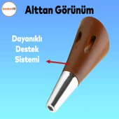 Clara Mobilya Kanepe Sehpa Tv Ünitesi Baza Koltuk Ayağı Kahverengi Krom Renk 12 Cm Ayakları - 5