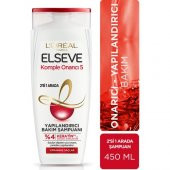 LOréal Paris Elseve Komple Onarıcı 5 Yapılandırıcı Bakım Şampuanı 2si 1 Arada 450 ml - 1