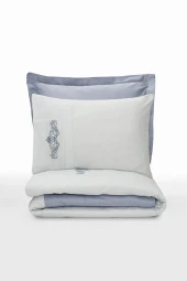 Cotton Box Nakışlı Saten Çift Kişilik Nevresim Takımı Biana Gri - 4
