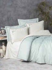 Cotton Box Elite Saten Çift Kişilik Nevresim Takımı Vanko Mint thumbnail 1