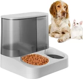 2 si 1 Arada Otomatik Kedi Köpek Mama ve Su Kabı Mavi - 2