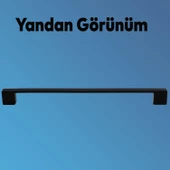 Gölcük (224 MM - 22.4 CM) Mat Siyah Mobilya Mutfak Dolap Çekmece Dolabı Metal Kulpu Kulbu Kulpları thumbnail 5