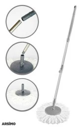 DURNES Döner Başlıklı Uzayabilen Saplı Püsküllü Mop - 1