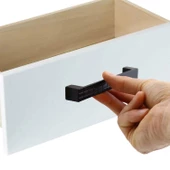 Bihter Desenli Mobilya Mutfak Dolabı Çekmece Dolap Kulpu Kulpları Kulbu Siyah 128 Mm Metal Kulp - 3