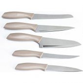 Cooker CKR2870 Akrilik Plastik Standlı 6 Parça Bıçak Seti Krem - 3