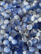 Faset Kesim Kedi Gözü Taş 14mm Mavi 1 Adet - 2
