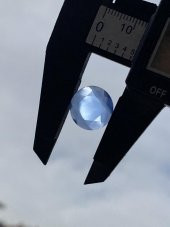 Faset Kesim Kedi Gözü Taş 14mm Mavi 1 Adet - 5