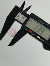 Faset Kesim Kedi Gözü Taş 14mm Pudra Pembe 1 Adet - 5