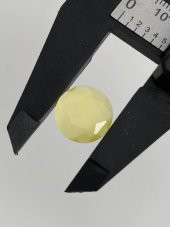 Faset Kesim Kedi Gözü Taş 14mm Sarı 1 Adet - 3