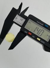 Faset Kesim Kedi Gözü Taş 14mm Sarı 1 Adet - 4