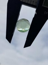 Faset Kesim Kedi Gözü Taş 14mm Yeşil 1 Adet - 5