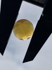 Faset Kesim Kedi Gözü Taş 14mm Turuncu 1 Adet - 4